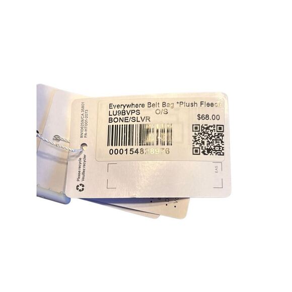 Lululemon plush fleece everywhere belt bag bone cream silver crossbody - Picture 4 of 4